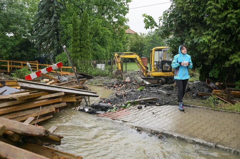 Zniszczenia po nawałnicy w Bielsku-Białej, 4 czerwca 2024 r.