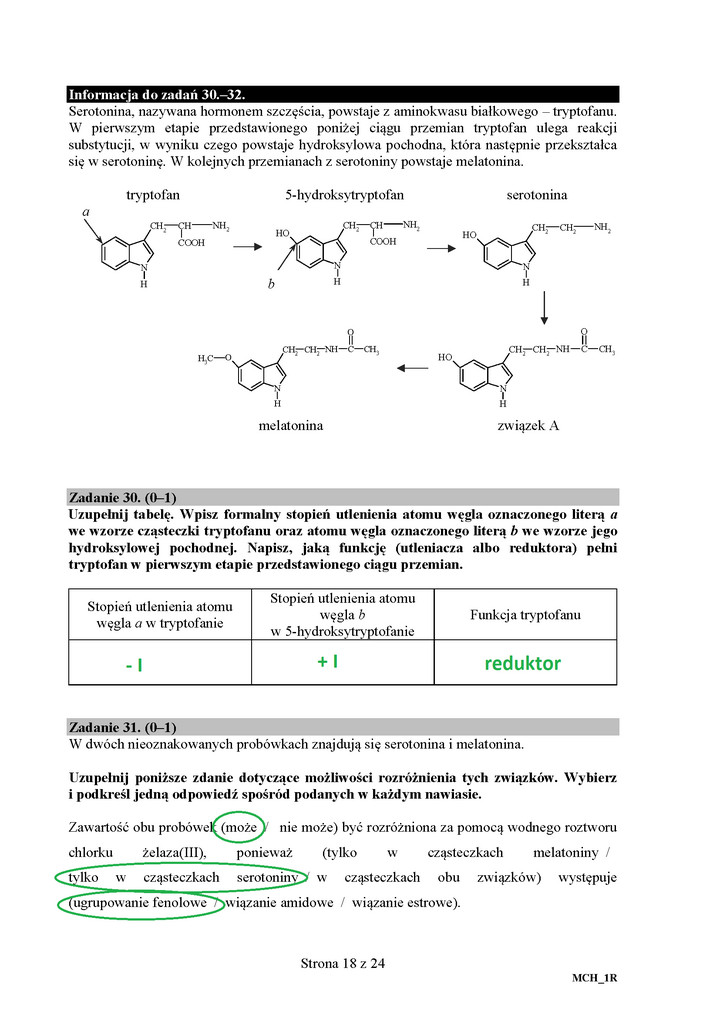 Matura 2020 Chemia odp. 18