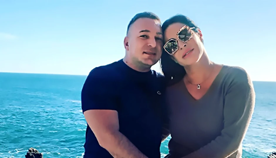 Milena Kačavenda sa bivšim mužem 