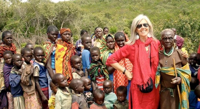 Author, conservationist and rancher Kuki Gallmann, 73, on her land in central Kenya, where she intends to return after being shot by suspected illegal herders