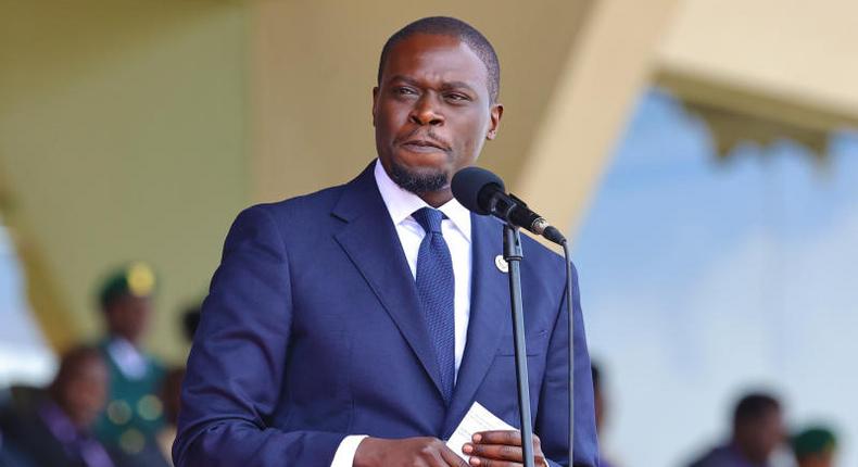 Nairobi Governor Johnson Sakaja at Uhuru Gardens during 2023 Labour Day celebrations