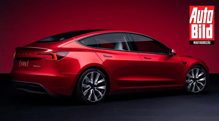 A Tesla Model 3 Performance-változatáról videókat tettek közzé / Fotó: Auto Bild