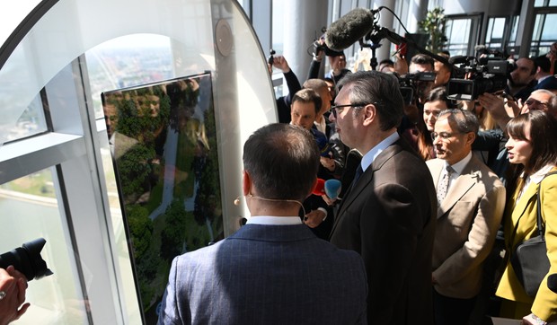 Otvoren vidikovac na Kuli Beograd u prisustvu predsednika Srbije Aleksandra Vučića