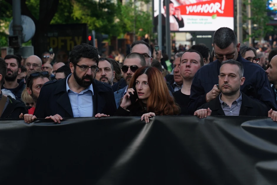 Šetnja opozicionara niz Ulicu kneza Miloša do Vlade Srbije