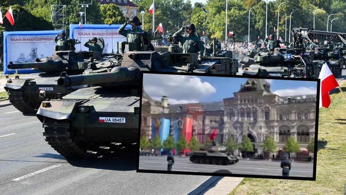 Defilada w Warszawie i Moskwie. Porównanie sprzętu militarnego na nagraniu