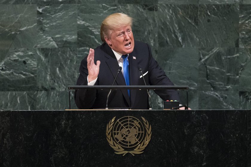 President Trump Arrives At The United Nations To Address The General Assembly