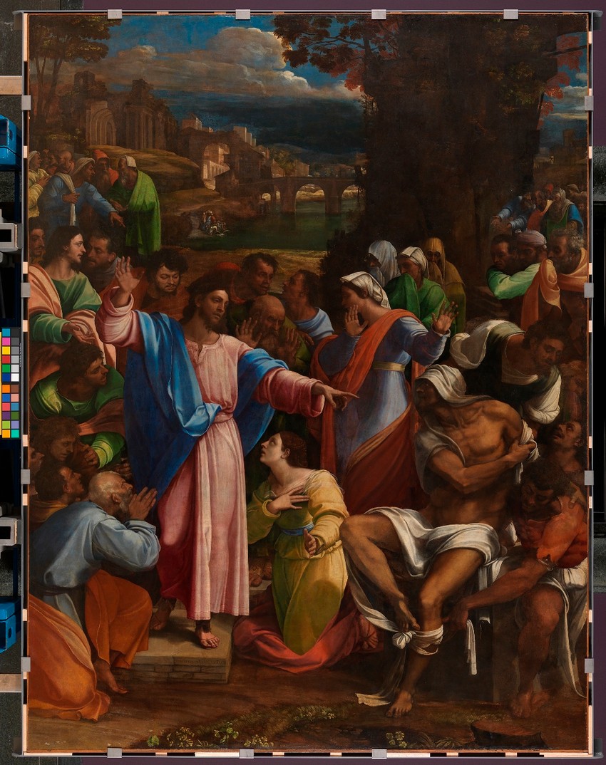 Sebastijano del Pjombo, Lazarevo vaskrsenje, 1517-19.