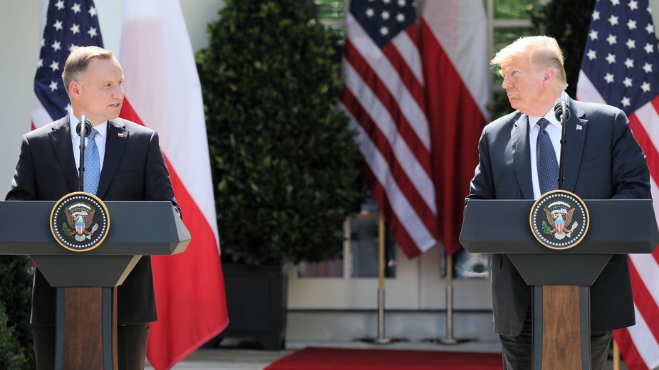 Zdjęcie z wizyty prezydenta Andrzeja Dudy w Waszyngtonie w czerwcu 2020 r.