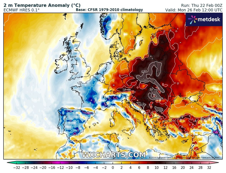 Temperatura nie przestanie zadziwiać i w dalszym ciągu będzie dużo wyższa niż zwykle o tej porze