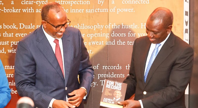 President William Ruto at the launch of Defence CS Aden Duale's book For The Record in Nairobi on May 11, 2023