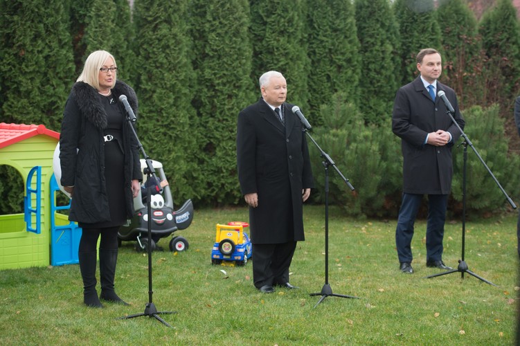Andrzej Duda, Jarosław Kaczyński i Joanna Kopcińska