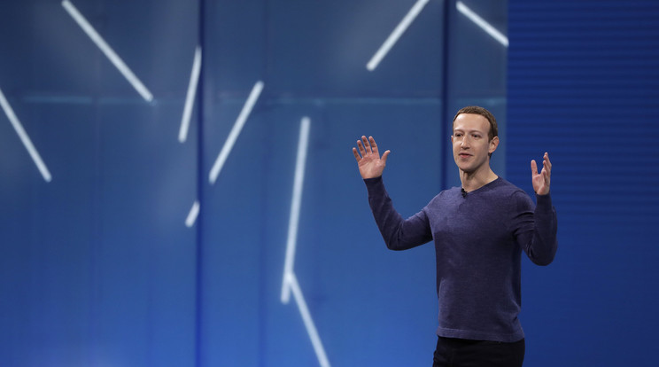 Mark Zuckerberg, a Facebook közösségi portál társalapító-vezérigazgatója a vállalat fejlesztői konferenciáján /Fotó: MTI/AP/Marcio Jose Sanchez