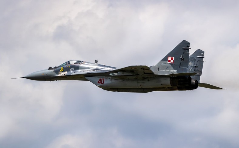 Myśliwiec Polskich Sił Powietrznych MiG-29. To obecnie jedyny dwusilnikowy myśliwiec w Siłach Powietrznych.