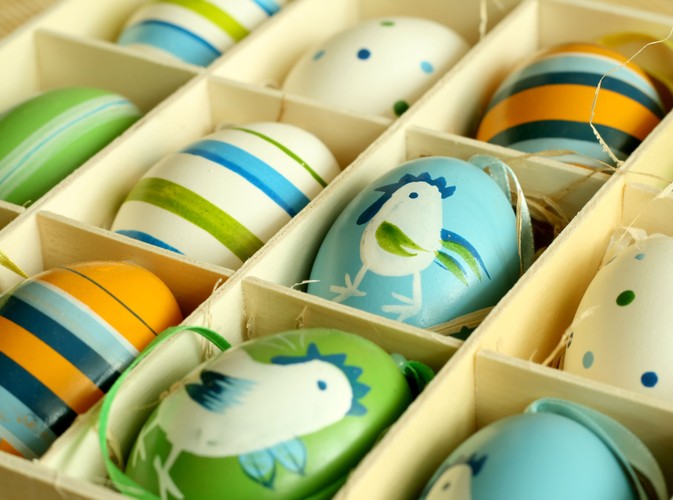 Wielkanocne pisanki z kogucikiem