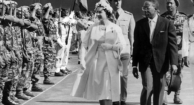 Visite de Elisabeth II à Dakar en 1968