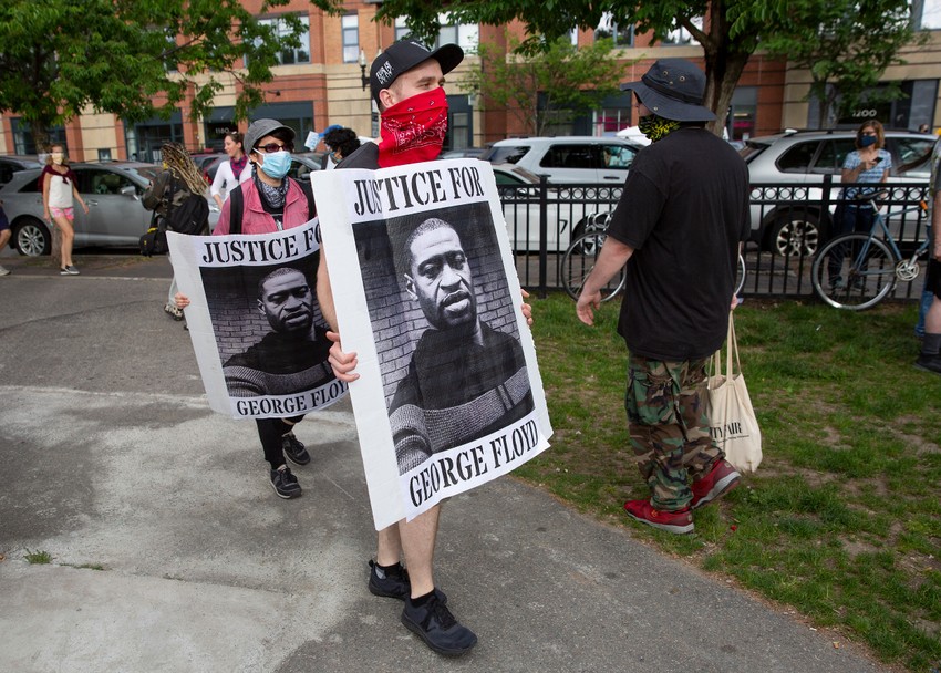 Pravda za Džordža Flojda - protest u Bostonu