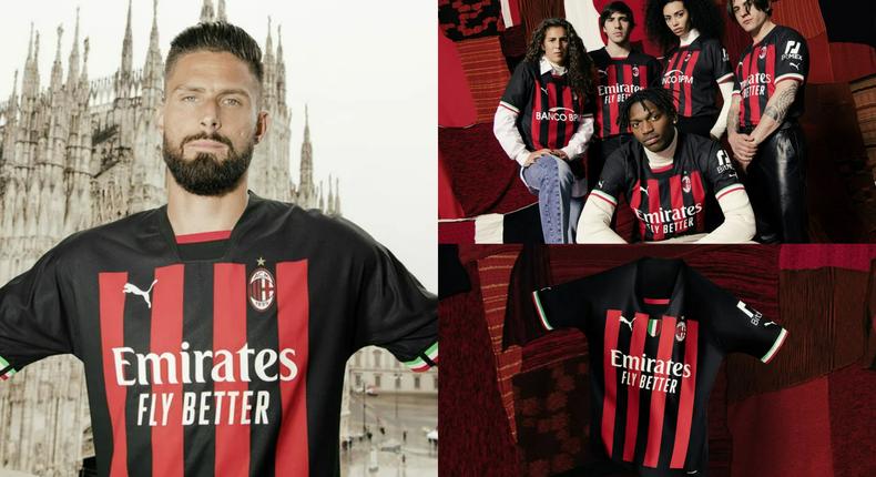 Ibrahimovic, Giroud model AC Milan new home jersey