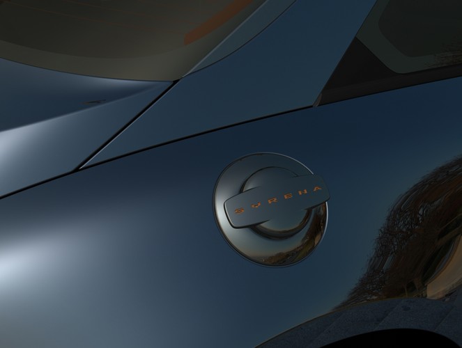 Syrena meluzyna S - korek wlewu paliwa stylizowany na ten stosowany w autach sportowych