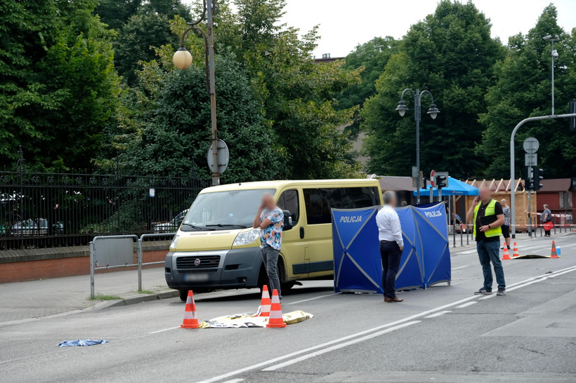 Miejsce wypadku w Katowicach