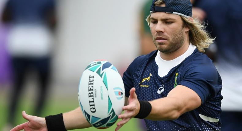 South Africa's Faf de Klerk is instantly recognisable from his long hair