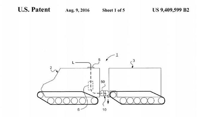 Apple - patent, pojazd przegubowy