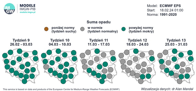 W ciągu najbliższych tygodni nie zabraknie również opadów