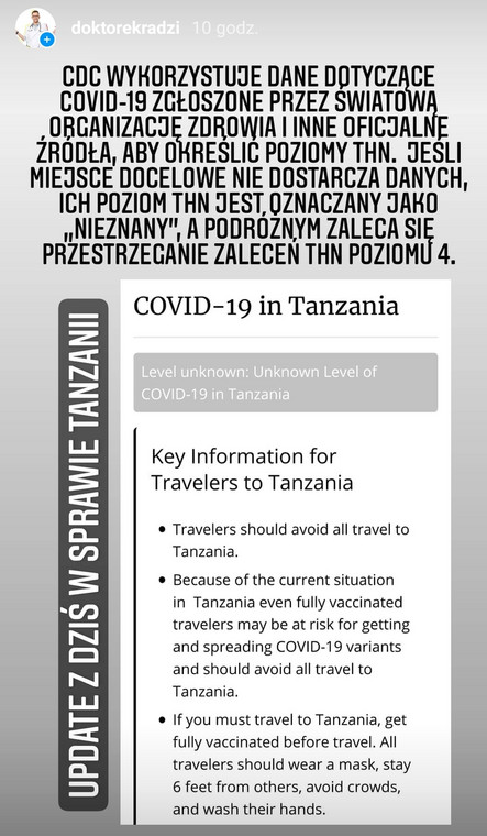 Informacja o sytuacji na Zanzibarze