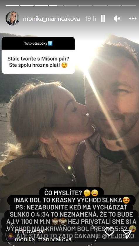 Monika a Michal si užívali spoločné chvíle v Tatrách. 