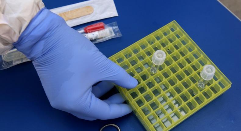 Coronavirus testing equipment seen in  Guadalajara, Mexico on April 14, 2020