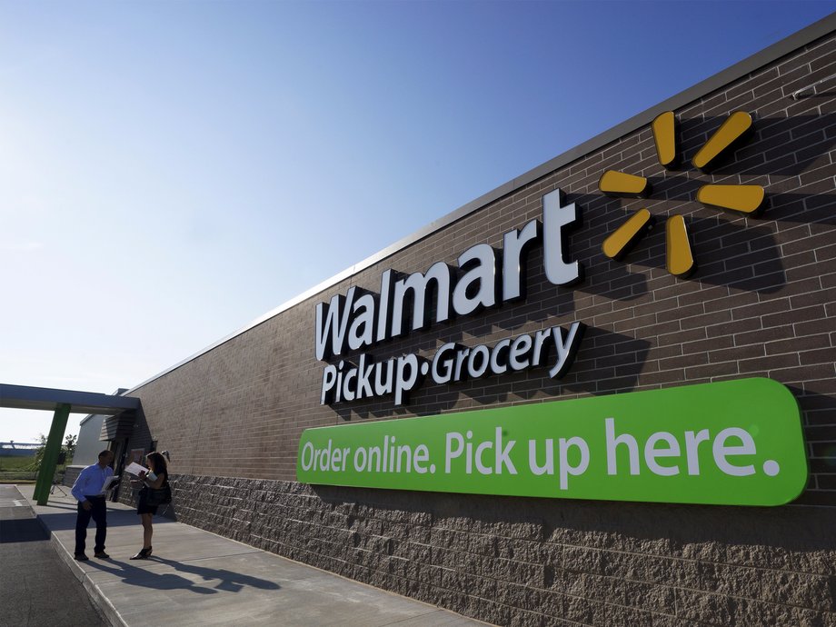 A Wal-Mart Pickup Grocery test store in Bentonville, Arkansas.