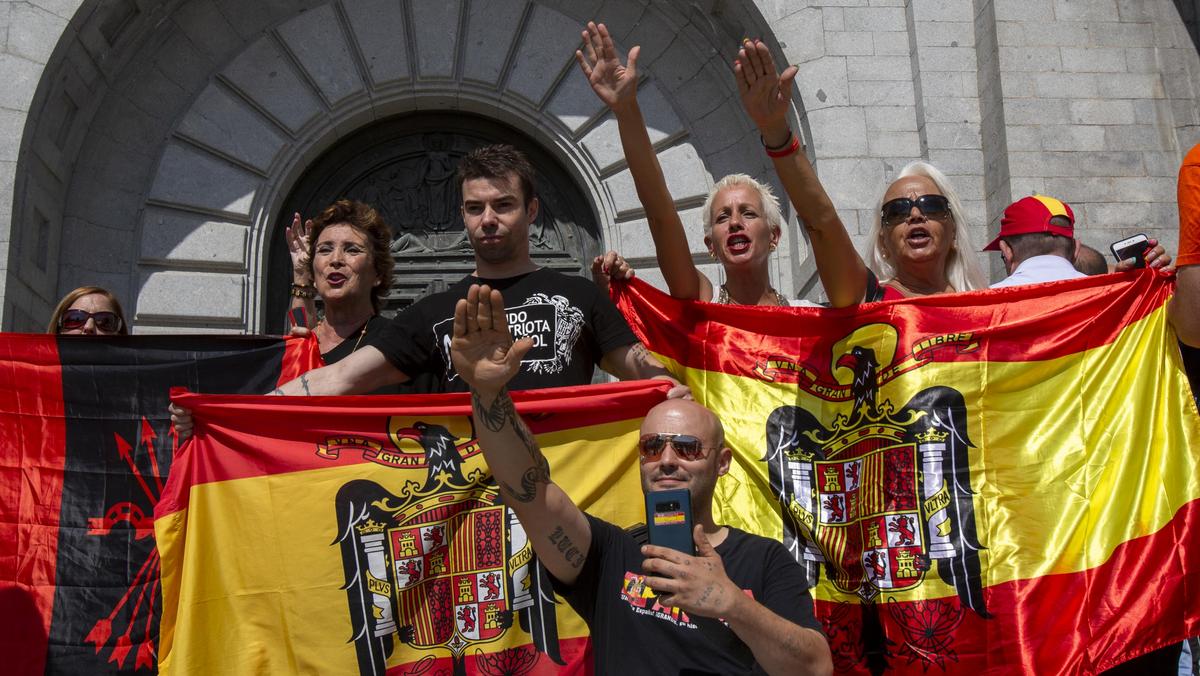 Spanish Far Right Supporters Gather Against The Removal of Franco's Remains From The Valley of Falle