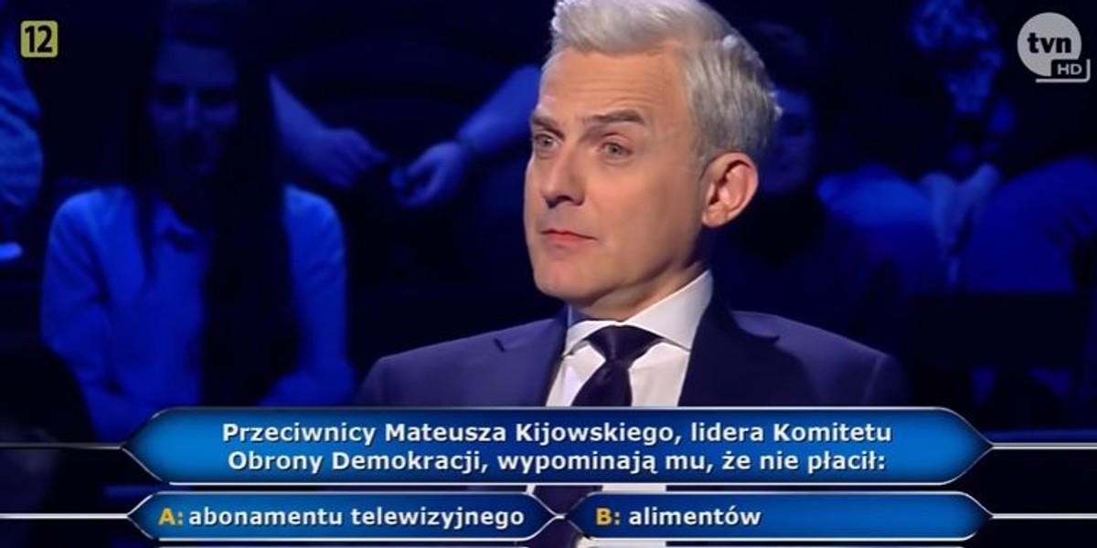 Jedno z kontrowersyjnych pytań w "Milionerach"