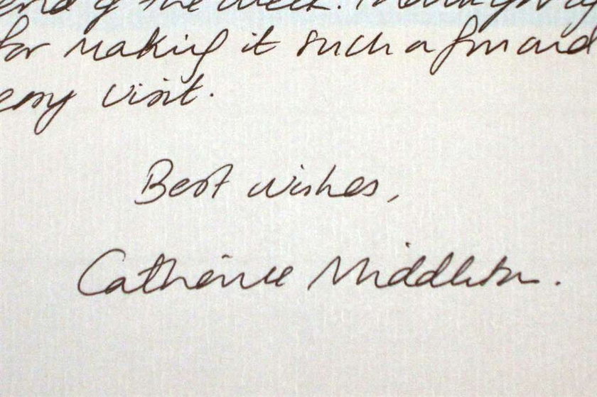 Charakter pisma Kate Middleton