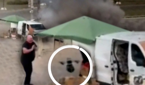 Ruski dron napada prodavca na pijaci 