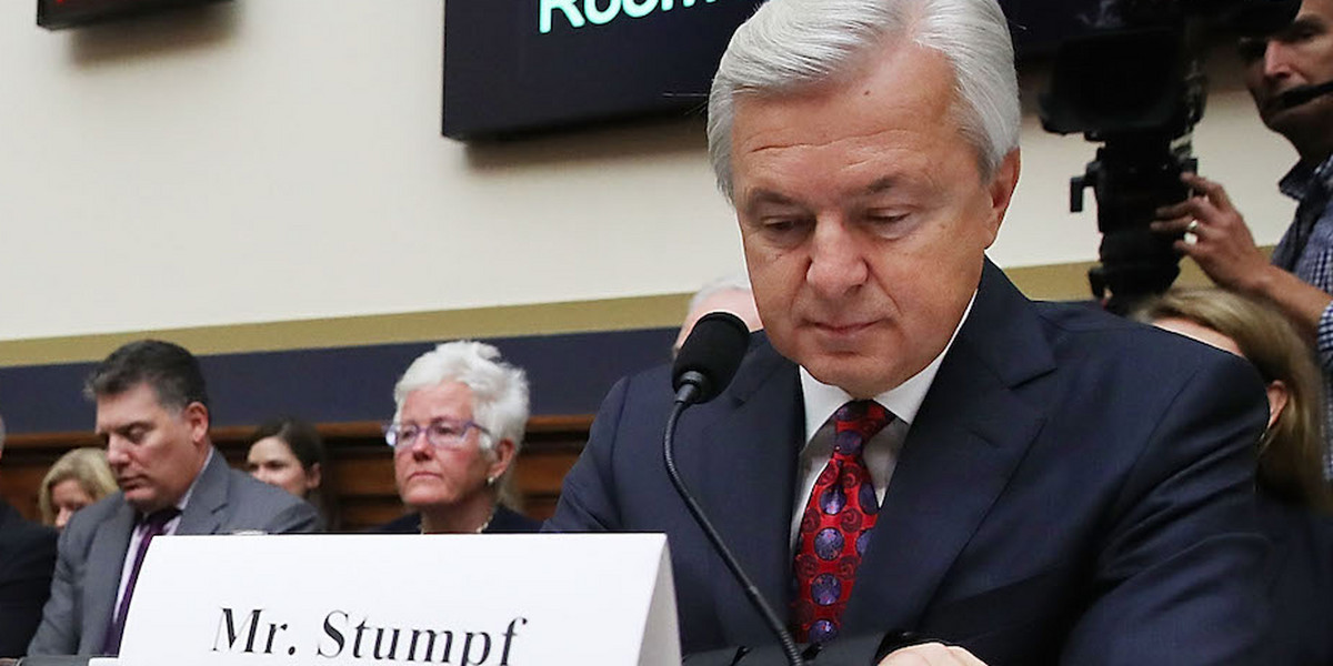 Former Wells Fargo CEO John Stumpf has no one to blame but himself