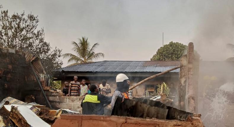 Pandemonium in Anambra as fire razes foam depot