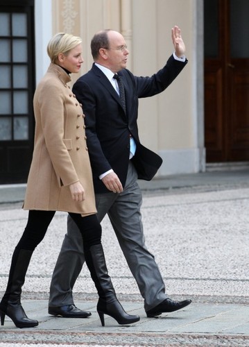 Księżna Charlene i książę Albert II