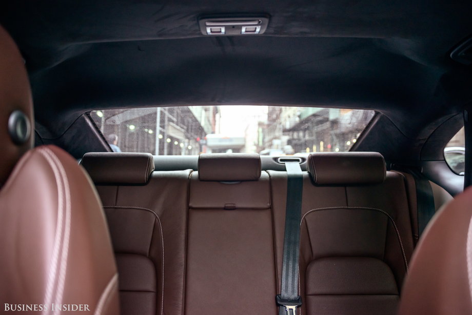 Due to the XF's relatively high belt line and low, sloping roof, rearward visibility isn't so great. However, the car's bevy of onboard-cameras makes up for the small rear backlight.