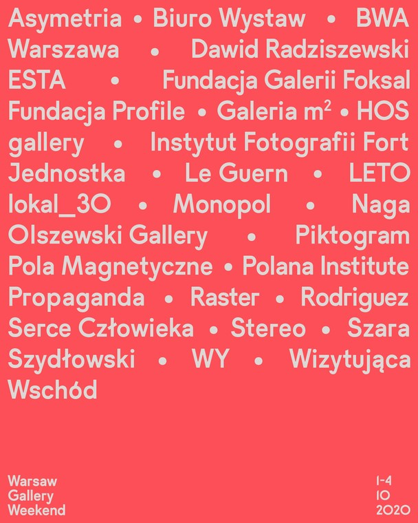 Warsaw Gallery Weekend 2020