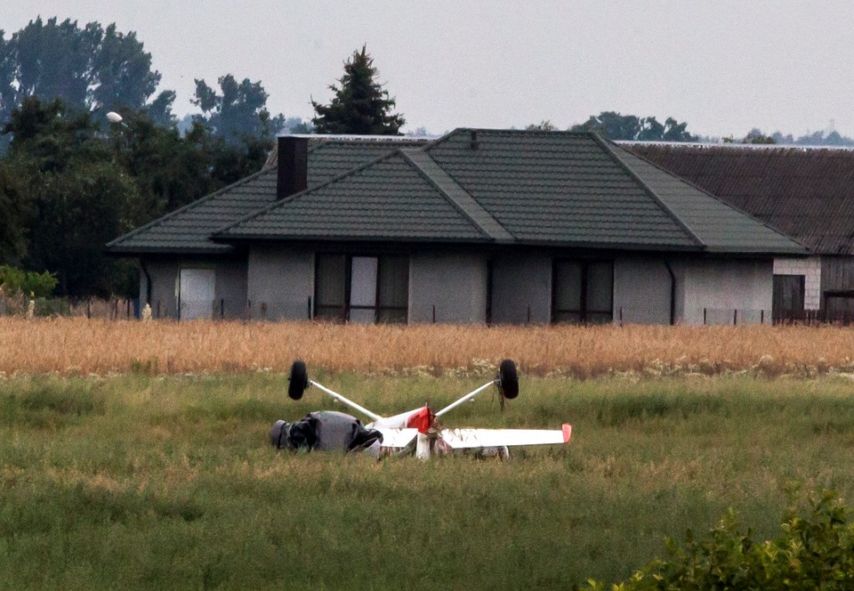 Jedlińsk, jeden z samolotów, które uległy wypadkowi