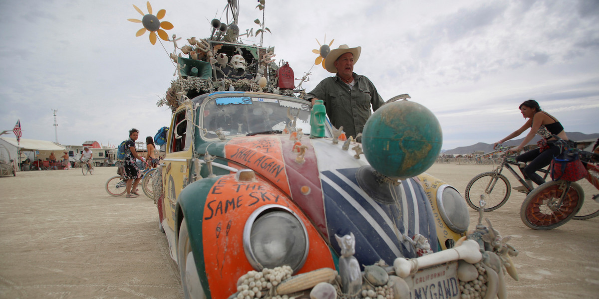 An art car at Burning Man 2016.