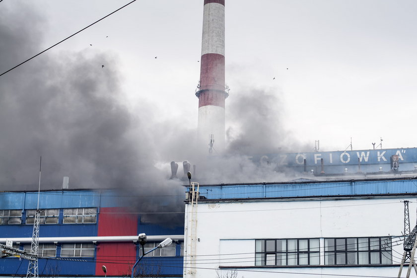 Jastrzębie -Zdrój. Pożar w elektrociepłowni Zofiówka 