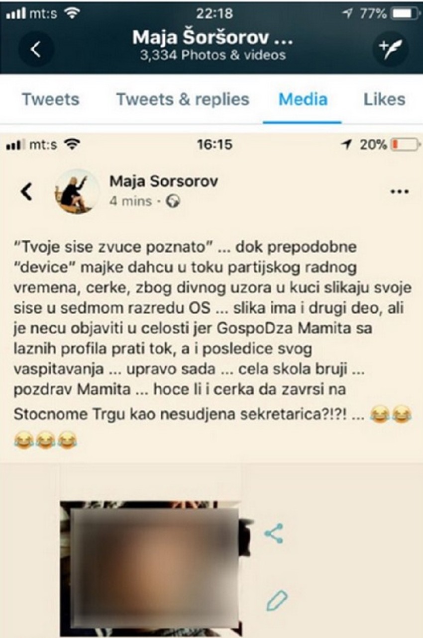 Sporni status na Fejsbuku