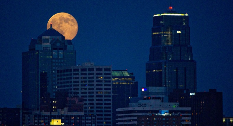 Supermoons appear slightly larger and brighter than a typical full moon.REUTERS/Dave Kaup