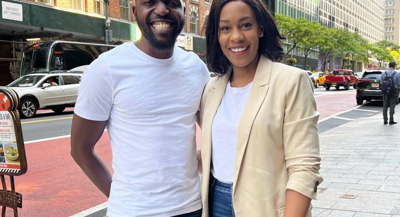 Larry Madowo's reunion with Victoria Rubadiri in New York