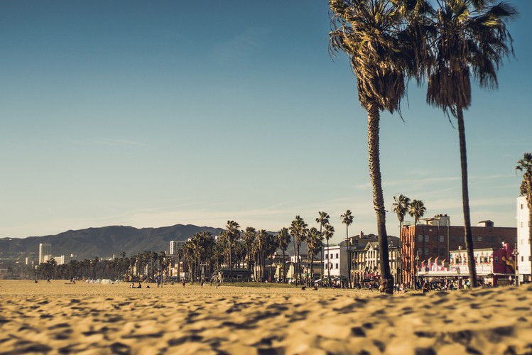 <strong>Plaża Venice, Los Angeles</strong>
<br><br>
Podróż rozpoczynamy w Los Angeles. Gdy już wydostaniecie się z lotniska (LAX), zwiedzicie Hollywood i przejdziecie się po Rodeo Drive – najdroższej ulicy w Stanach Zjednoczonych, na pewno będziecie mieli ochotę zmienić klimat na nieco bardziej luźniejszy. Venice Beach to tętniący życiem amerykański klasyk, który doskonale znamy chociażby z serialu 