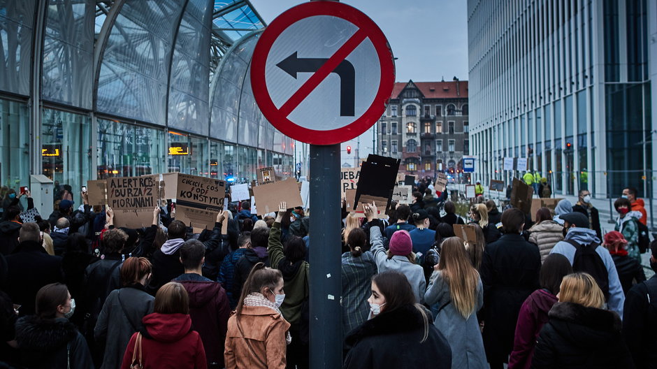 Protesty na ulicach Łodzi