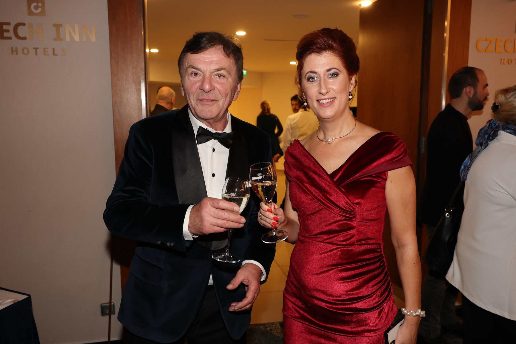 Český herec Pavel Trávníček s manželkou Monikou. 