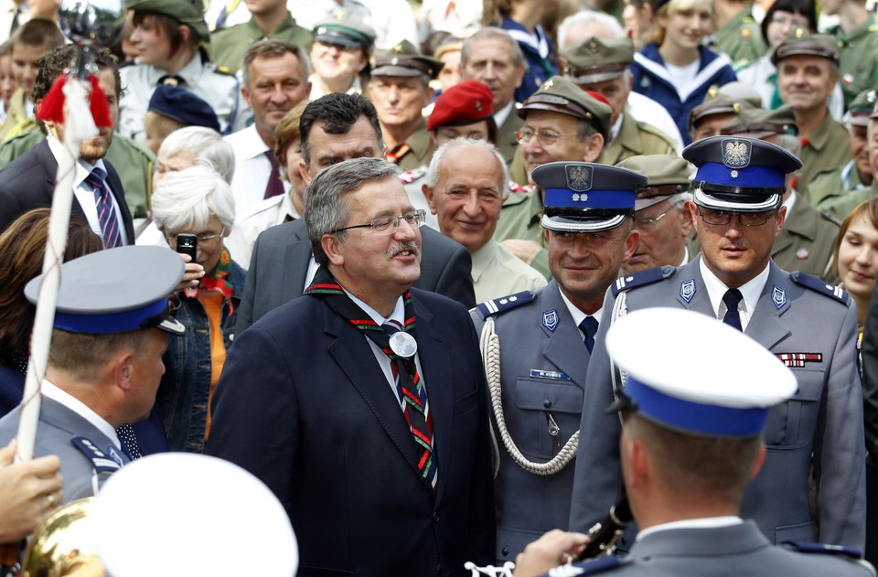 Para prezydencka przy Wieży Spadochronowej