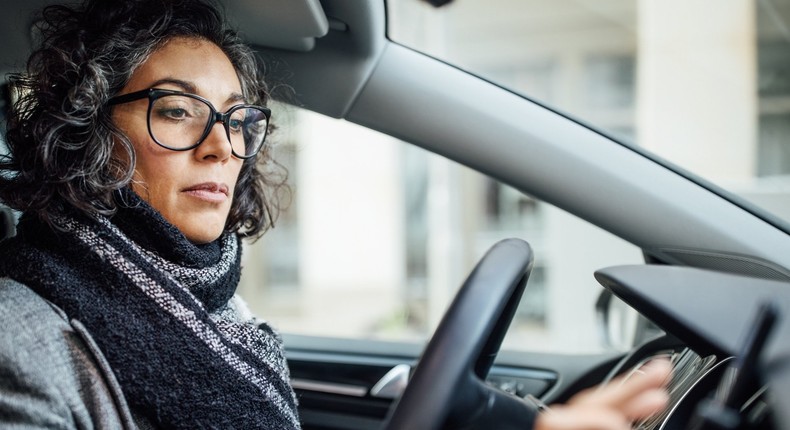 woman driving